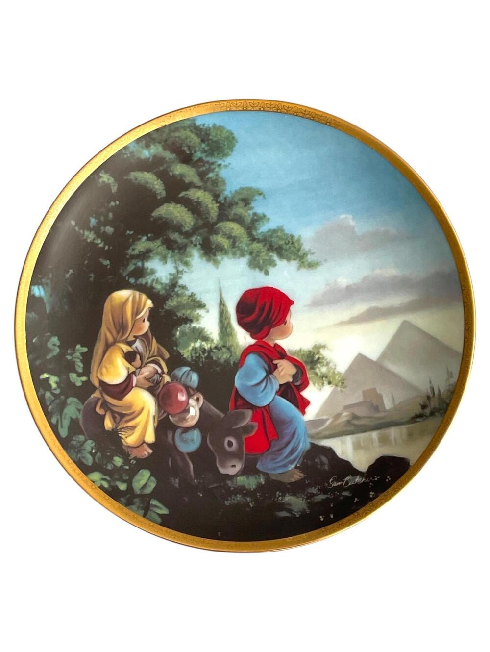 Precious Moments Flight‎ Into Egypt Collectible Plate 0460F